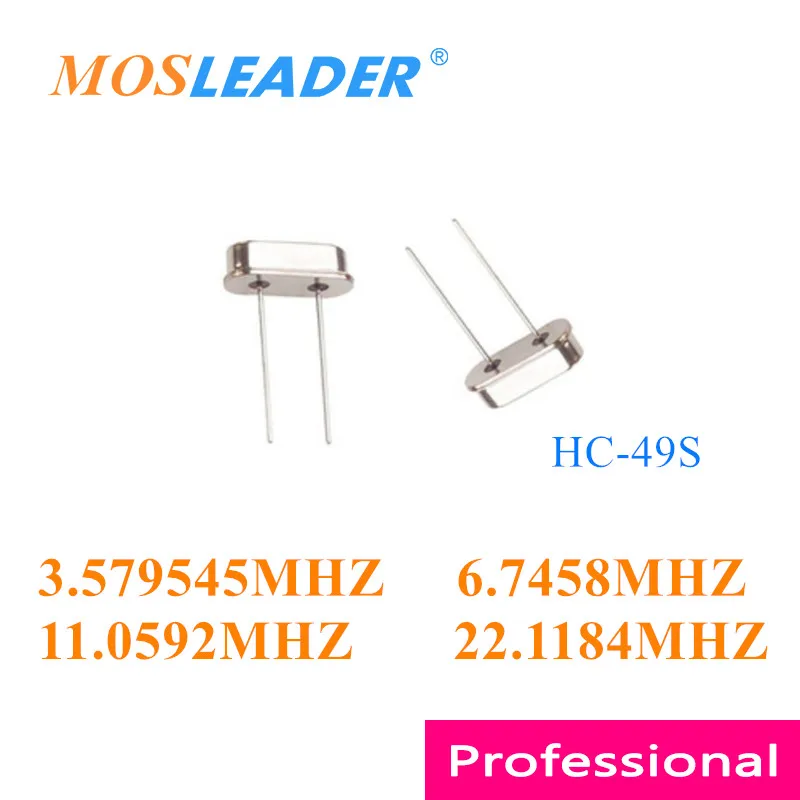 Mosleader 1000шт DIP 49S 3. 579545 MHZ 6,7458 МГц 11,0592 МГц 22,1184 МГц 3 м 6 м 11 м 22 м пассивный кварцевый генератор DIP кристаллы