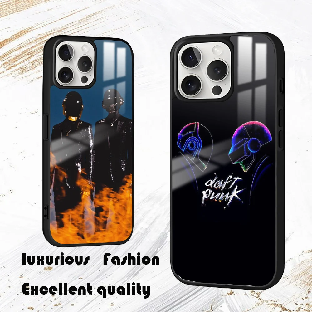 D-Daft Punk Band-d Phone Case For iPhone 16 15 14 13 12 11 Pro Max Plus Mini PC Fashion High Quality mirror phone case