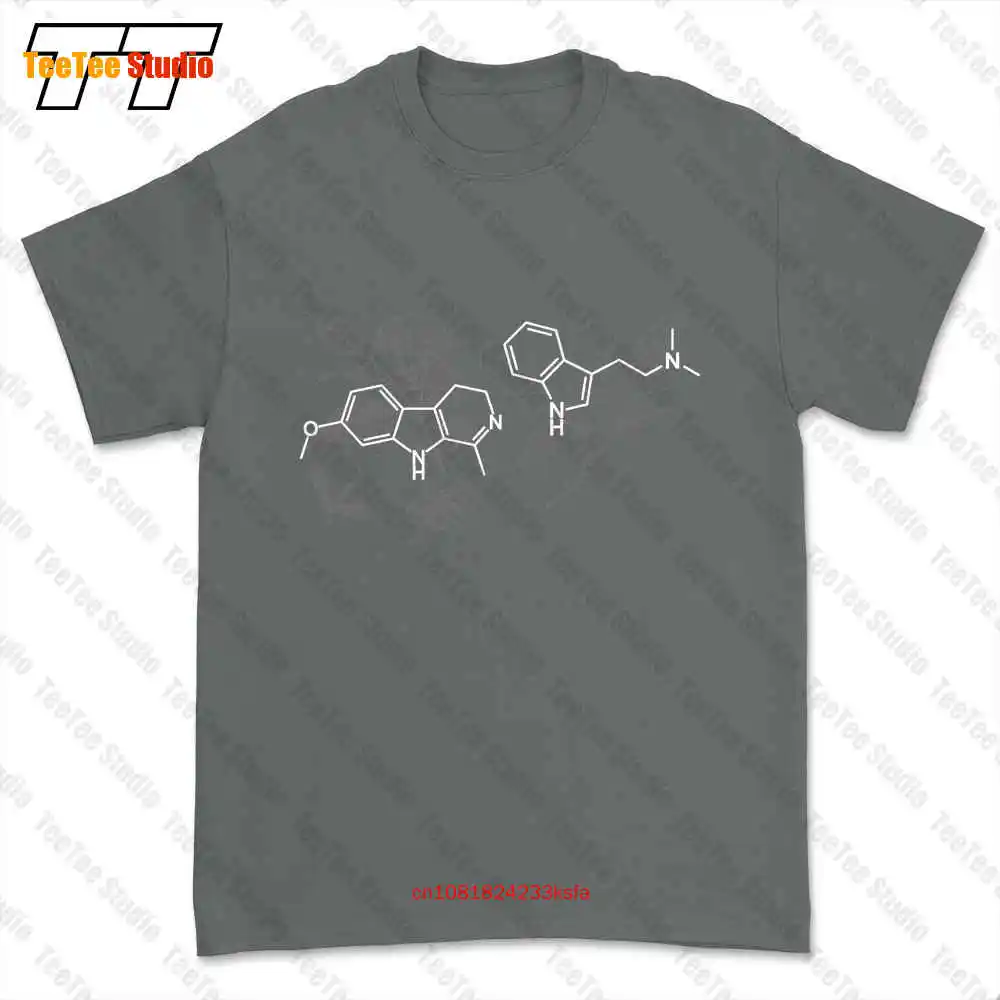 Ayahuasca Shamanism Dmt Molecule Botanical Illustration T-shirt Tee 5RV2