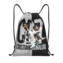 Ronaldo Tasche Kordel zug Rucksack Sport Gym Sackpack String Taschen zum Wandern