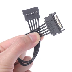 1pc SATA 15Pin Male To Female Power Extension Cable HDD SSD Supply For PC 20 CM