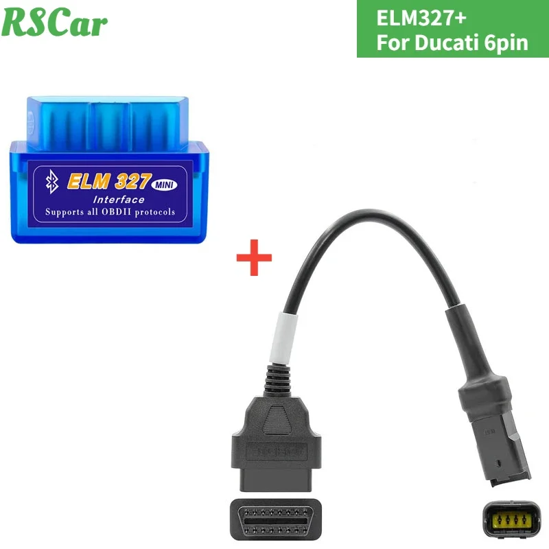 Meilleur ELM32716pin OBD2 universel avec câble de diagnostic de moto, outils de détection de défaut ECU, Honda, Yamaha, autre IV