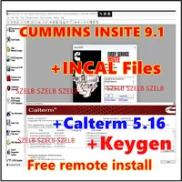 El más nuevo Cummins Insite 9,1 + Calterm 5,16 + Archivos INCAL Código de falla Pruebas de motor para software de diagnóstico de servicio electrónico CMS