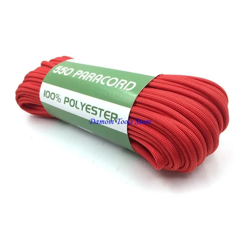 57BE 31 Meters Dia.4mm 7 Cores Braided Rope for Woven Bracelet Camping Tent Rope