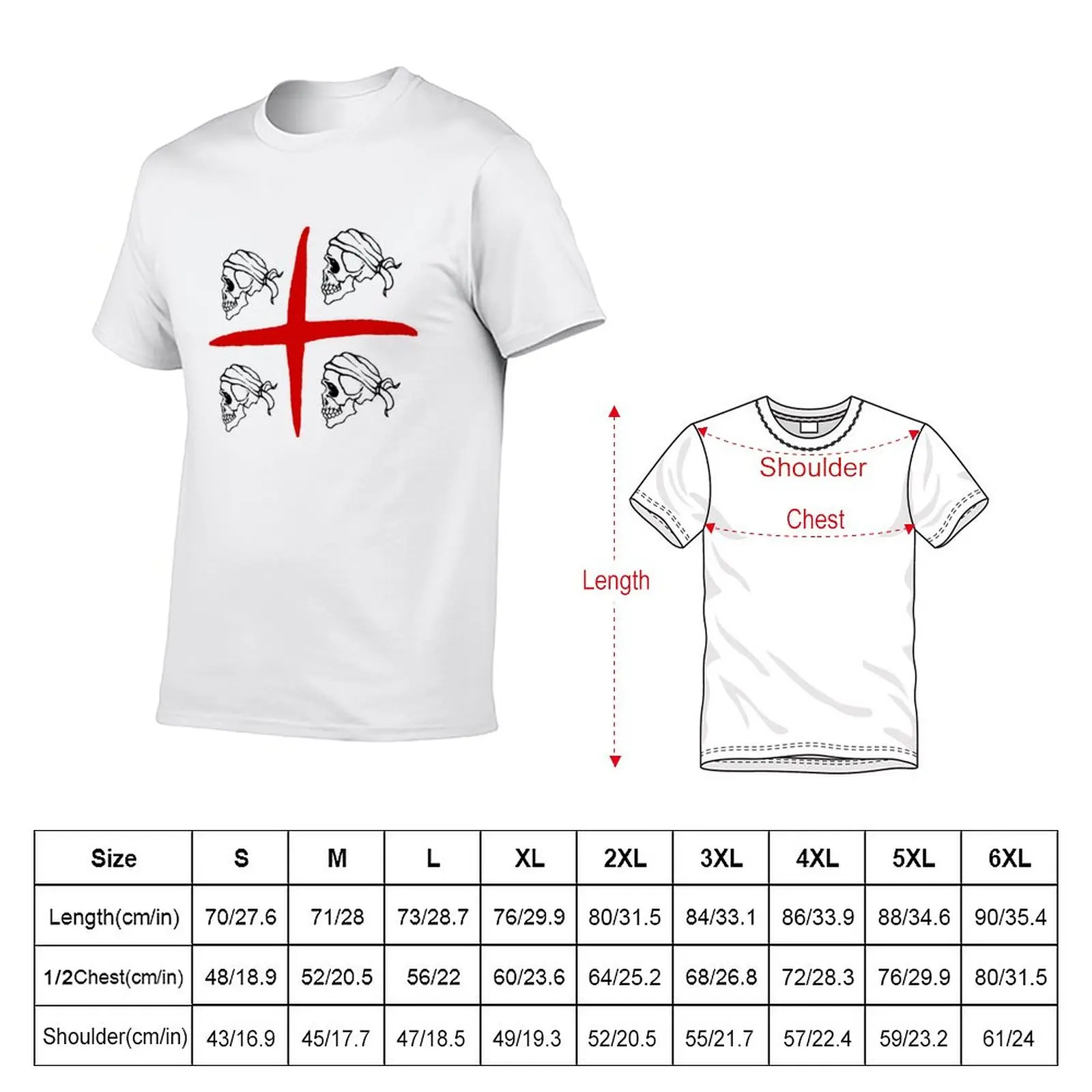 New 4 MORI CAGLIARI SARDEGNA LOGO 4 TESCHI WHITE T-Shirt graphic t shirt sublime t shirt t-shirts man t shirts men