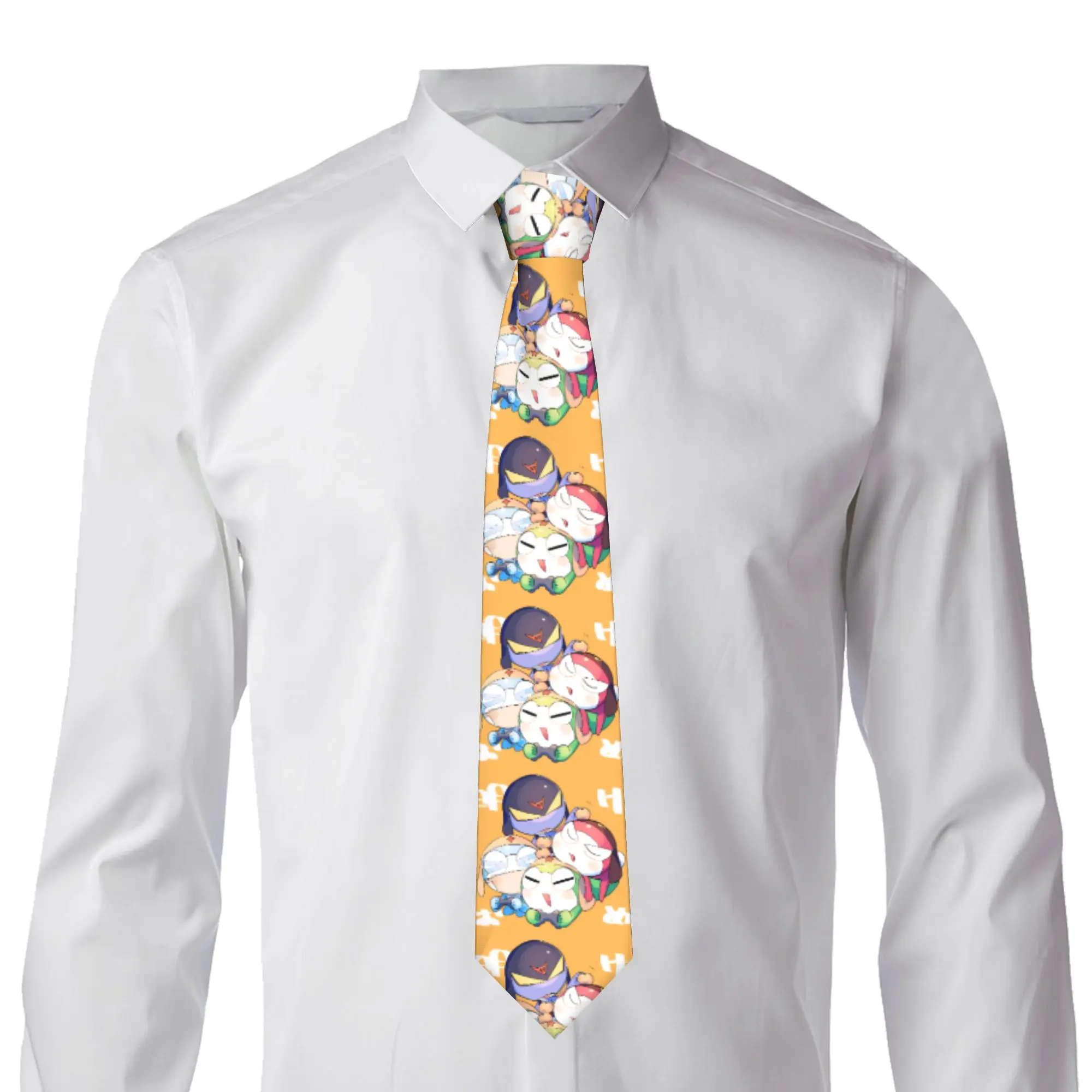 Keroros Gunsous Frog Tie  Cosplay Party Neck Ties Male Cool Fashion Necktie Accessories High Quality Custom Collar Tie
