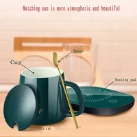 Dessous de verre chauffant pour tasse à café électrique USB,  ensemble de polymères,  lait, thé, eau, maison, bureau, 55 ℃
