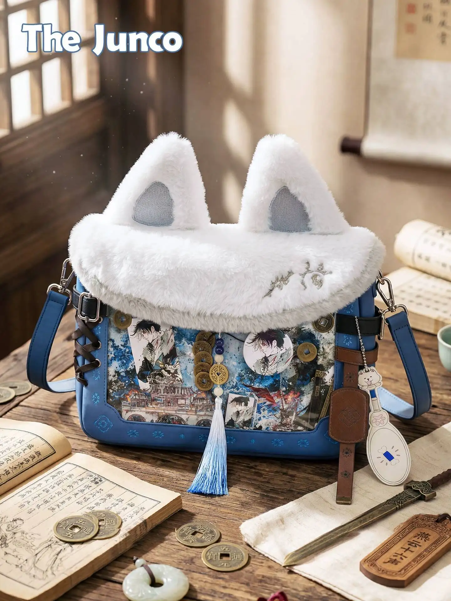 Feiniao Jun's Original Yanyun Sixteen Sounds Merchandise: Tianquan Puppy Shoulder Bag With A Vintage And High-end Feel For Women