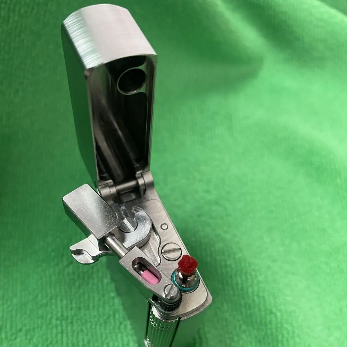CNC Full Stainless Steel Fuel Oil Lighter Durable Side Pulley Ignition Mechanical Flip Pocket Lighter Gift