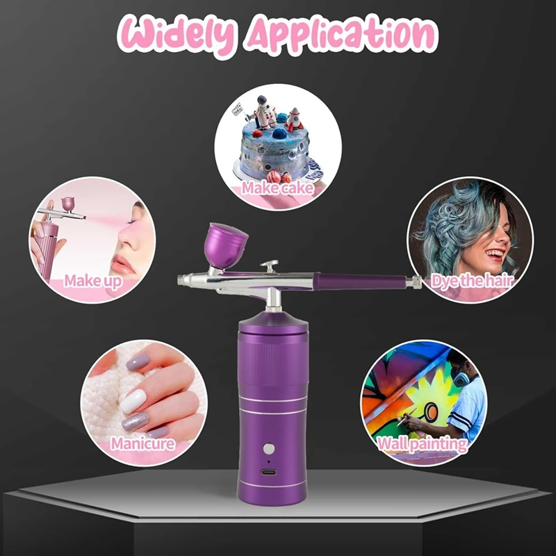 Enjoy New Airbrush Kit Compressor Airbrush For Handheld Rechargeable Nail Airbrush Machine For Painting Model Makeup Cake Decor