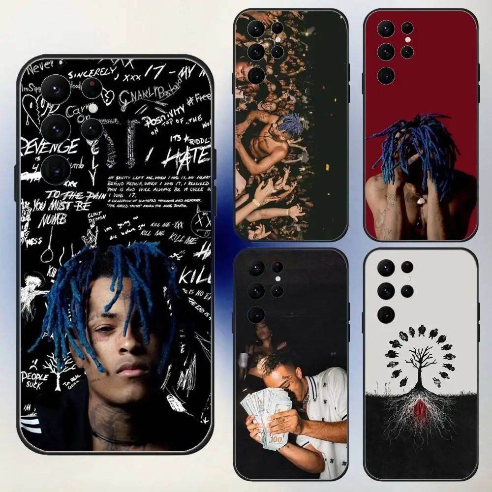 

X-Xxxtentacion Rapper 17 Phone Case For Samsung S25,24,23,30,21,10,9,Ultra,Plus,Lite,FE,5G Black Soft Case