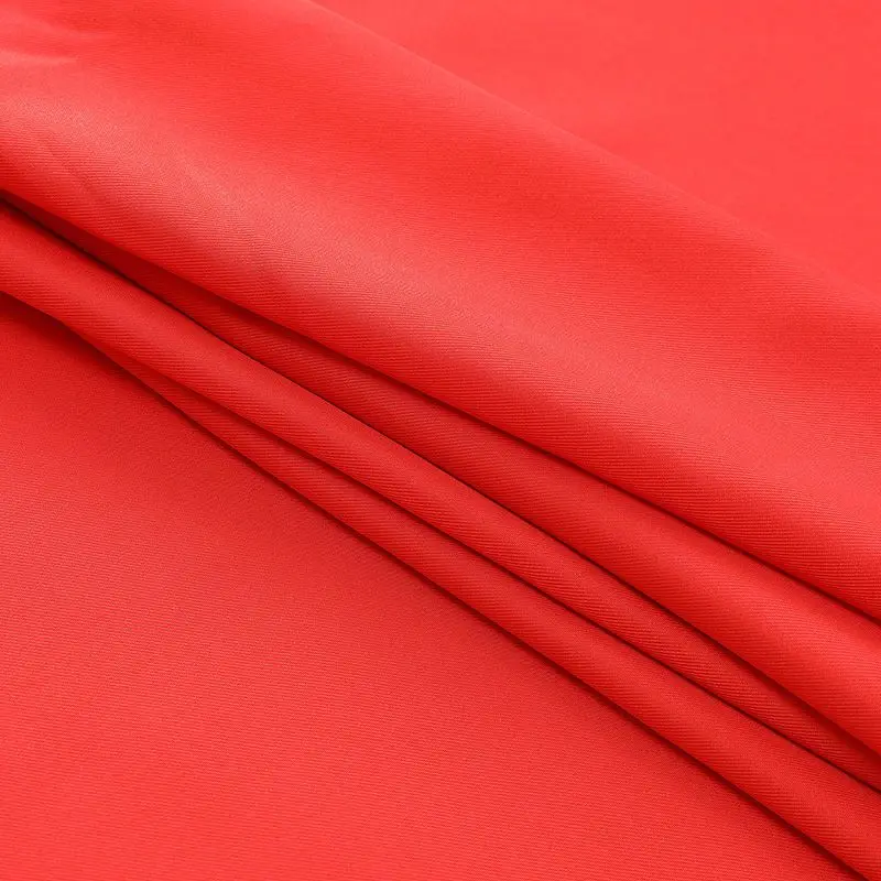 Thin Suit Apparel Sewing Fabric By The Meter for Uniform Pants Skirts Clothes Summer Anti-wrinkle Twill Plain Diy Cloth Soft Red