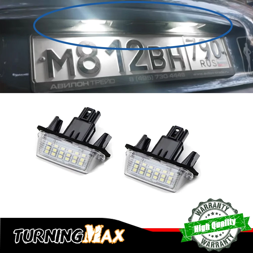 2 uds bombillas LED de luces de matrícula para Peugeot 206 207 307 308 406 407 Citroën C3 C4 C5 BERLINGO SAXO XSARA T10