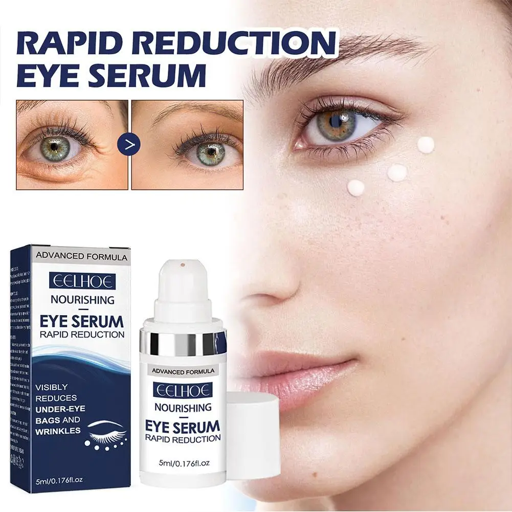 Magische Anti-Rimpel Oog Serum Vervagen Fijne Lijnen Anti Oog Verjongende Donkere Zakken Kringen Oogverzorgingsproducten 5Ml Wallen V4k7