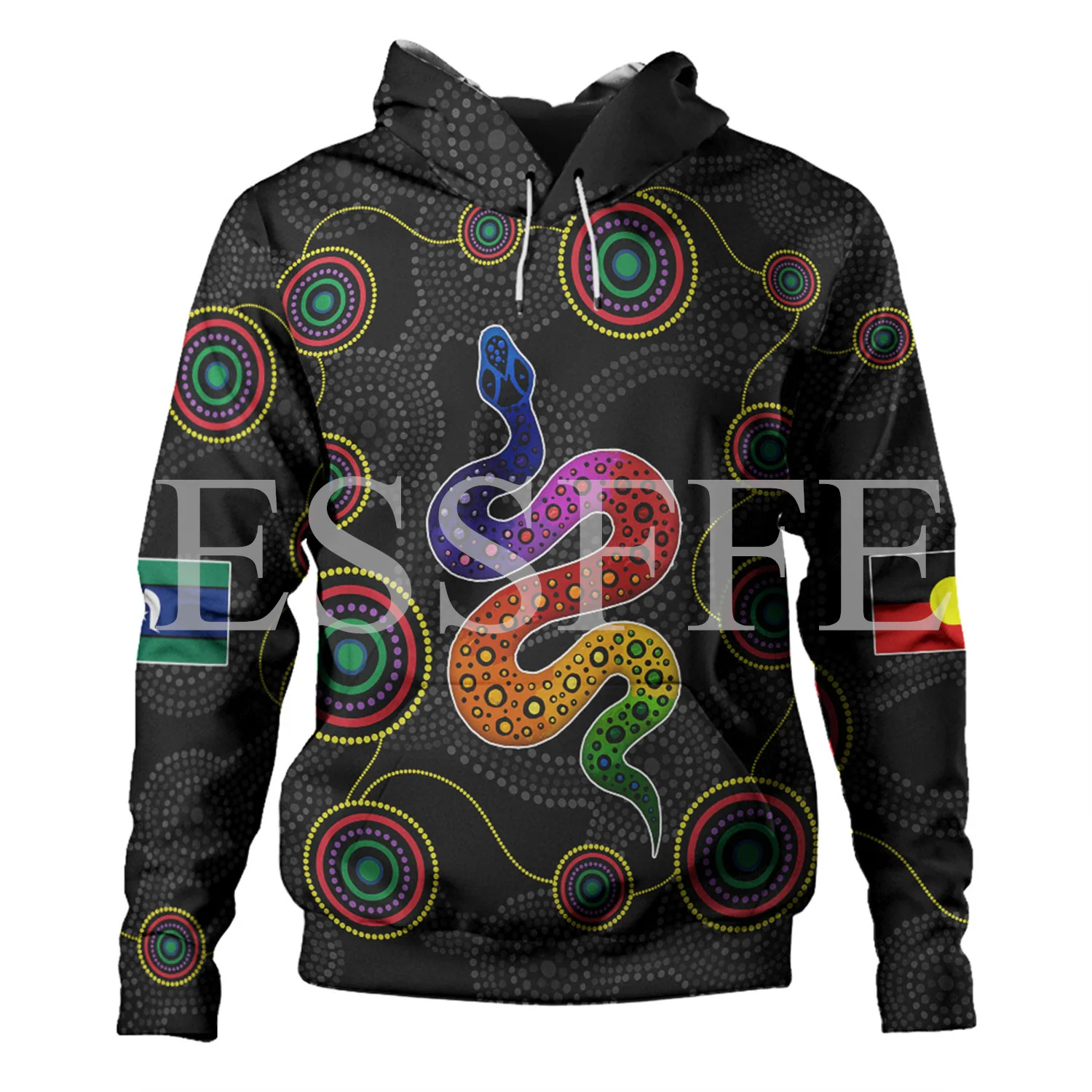 Custom Name Indigenous Australia Aborigine Culture Tribe Tattoo Vintage Retro 3DPrint Pullover Harajuku Jacket Casual Hoodies 28