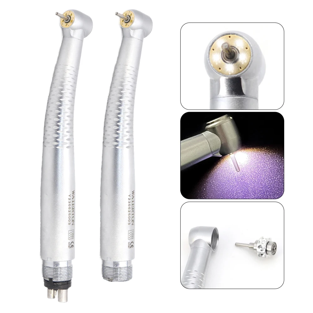 Dental Led handpiece 5-LED High Speed Handpiece Ceramic Bearing  Shadowless E-generator Fiber Optic Air Turbine 2/4hole Tools