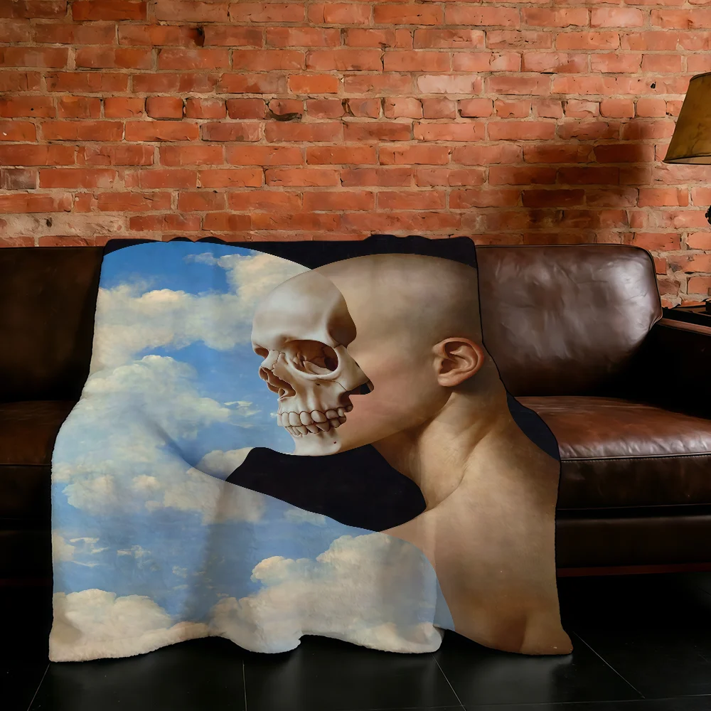 

Blanket Surrealist Super Warm Comfortable Style Plush Throw Blanket Child Painting Home Sofa Bedroom Gift