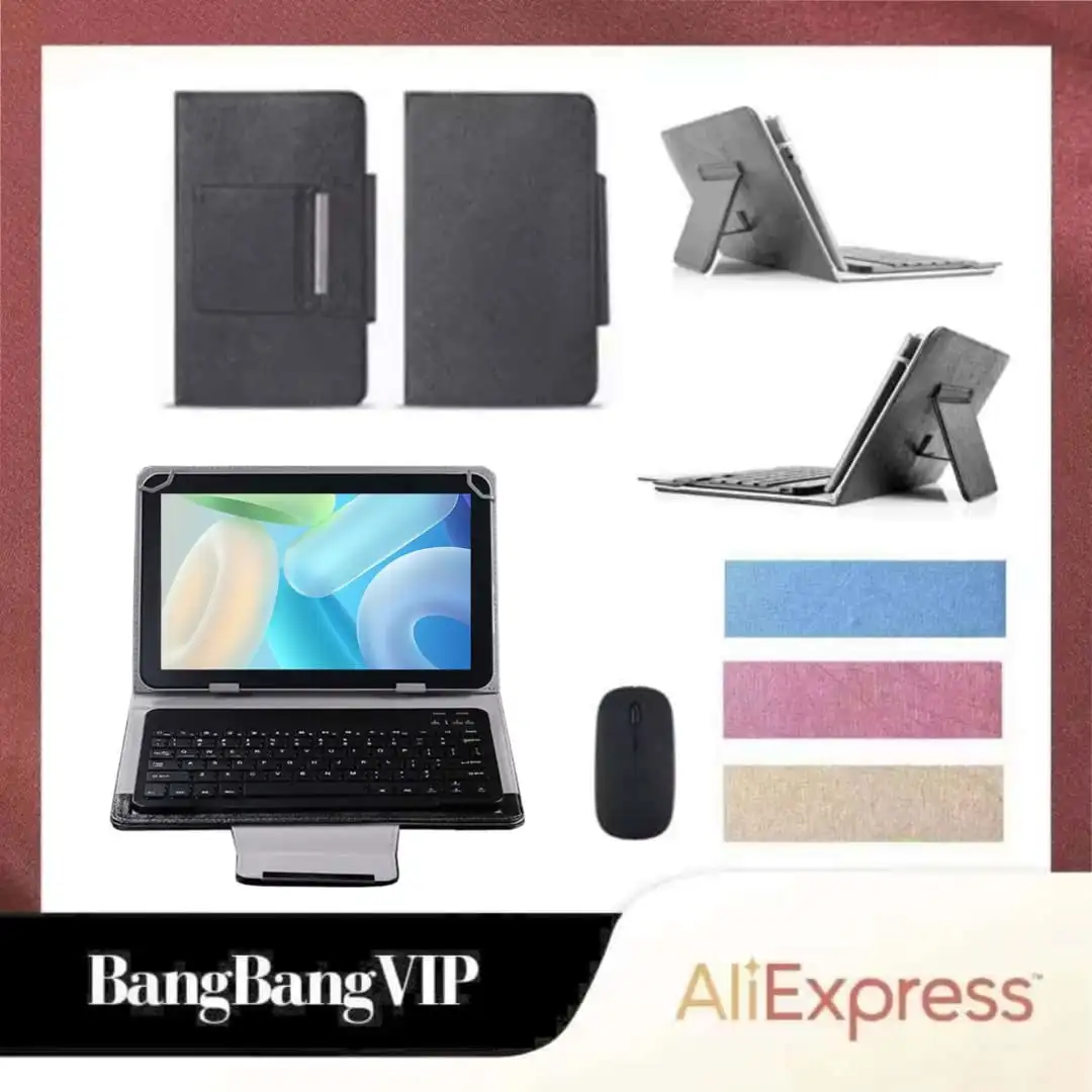 

Для Blackview Tab 8 Wi-Fi 10,1-дюймовый планшет, универсальная Bluetooth-беспроводная мышь, клавиатура, чехол-подставка