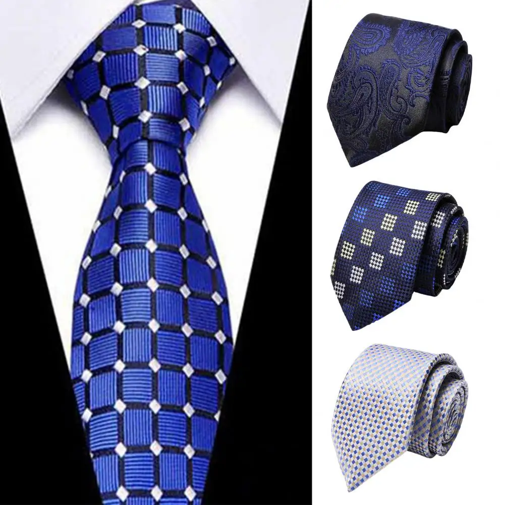 Classic Tie For Men Business Stripe Plaid Dots  Jacquard Wedding Dress Necktie Daily Wear Cravat Accessories Gift