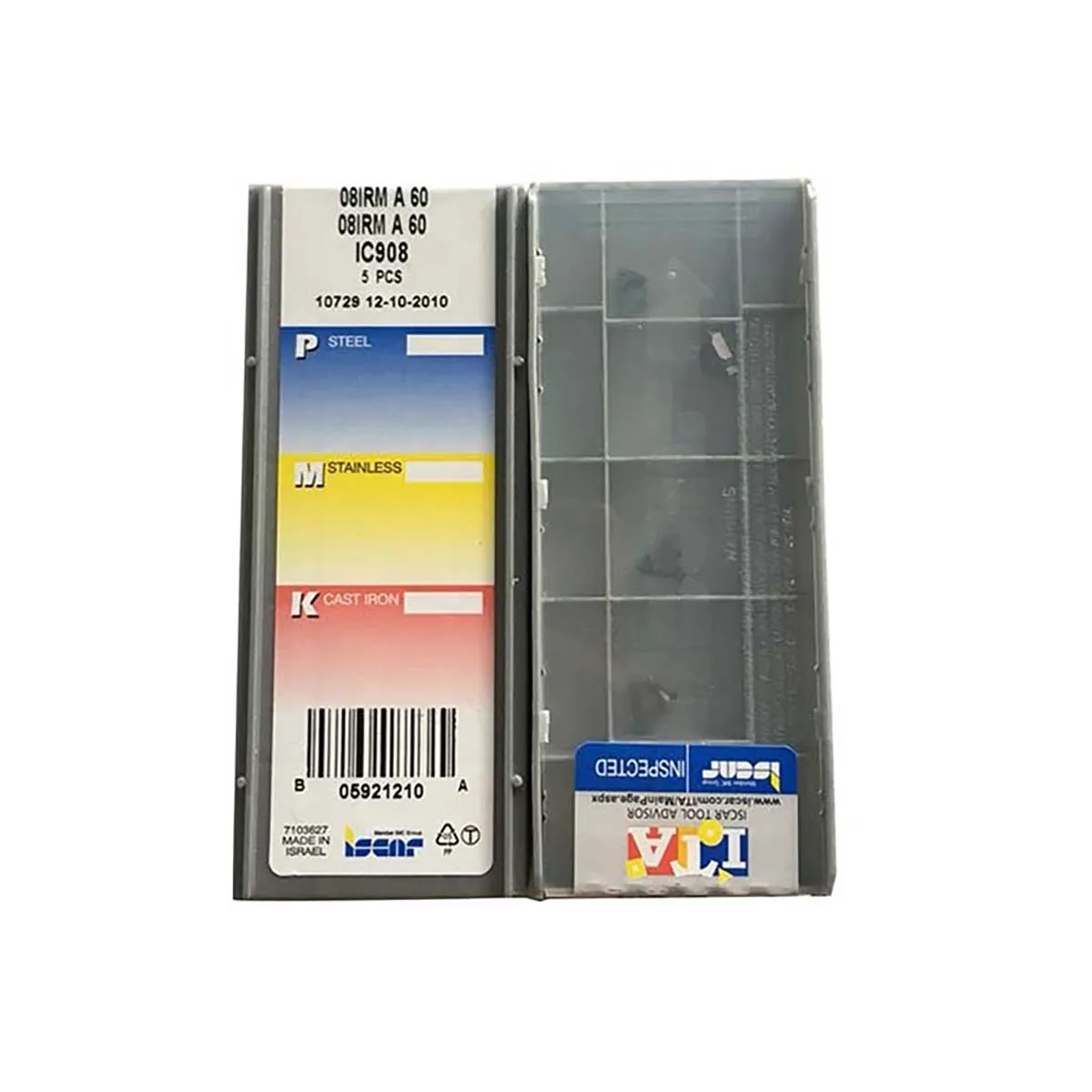 ISCAR 100% Original 08IRM 08IRMA60 IC908 Threading Turning Carbide Inserts Blades Theading Insert