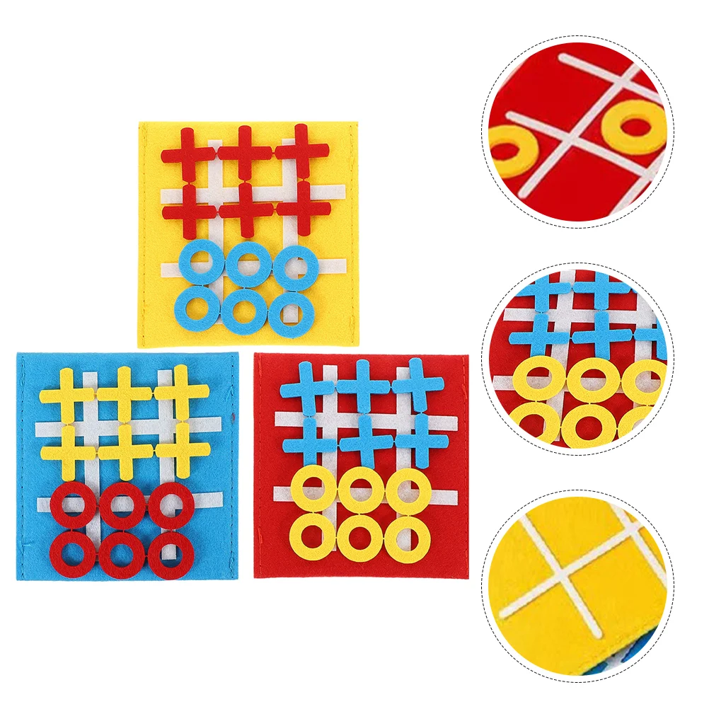 12 Pcs Children's Board Games Baby Ticktacktoe Toys Table Interactive Felt Party for Kids