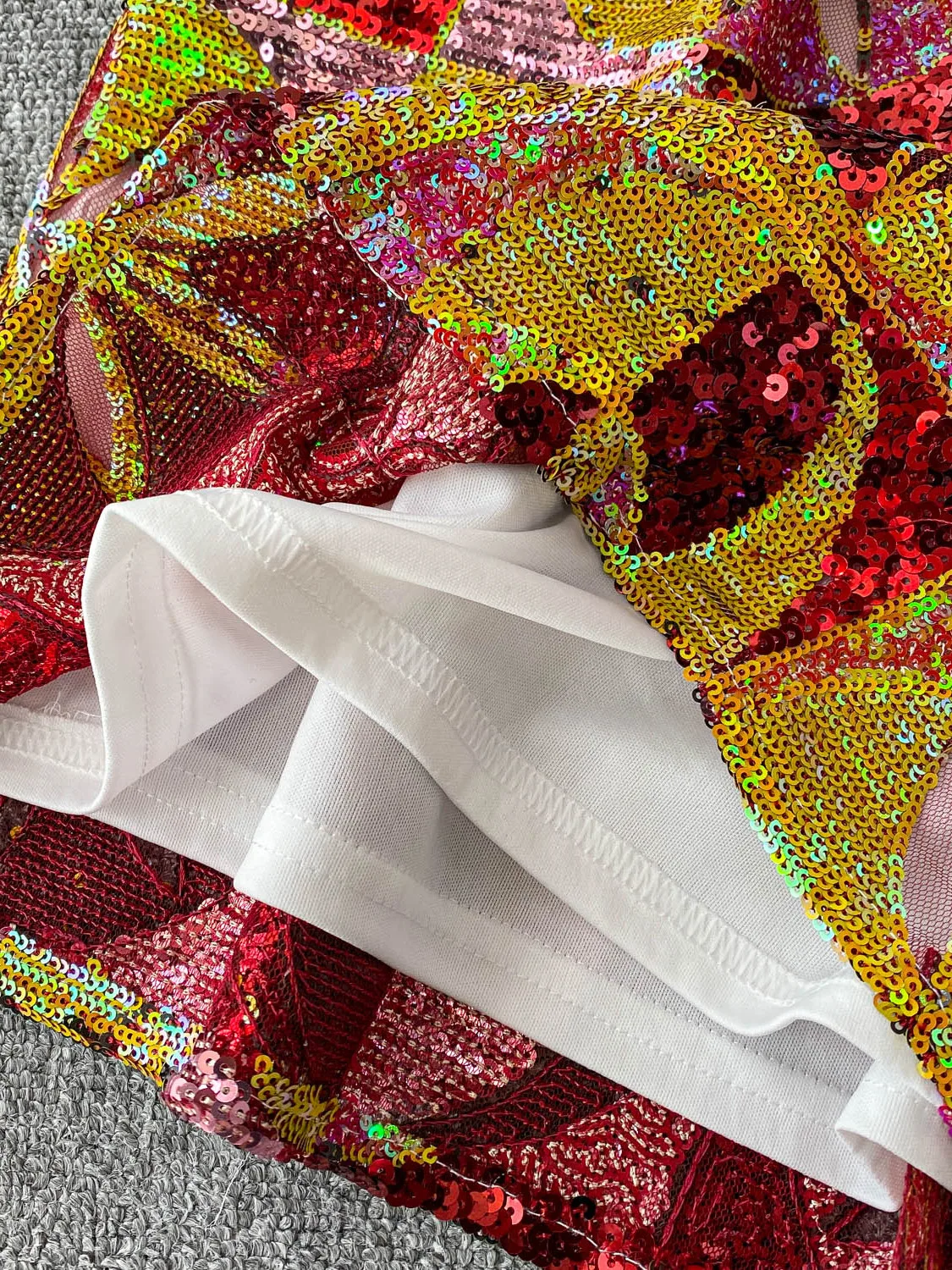 Glittery Heavy Embelliment  Skirt Women's Faion Slimming ort Skirts High Waist A-Line Korean Sle Commute