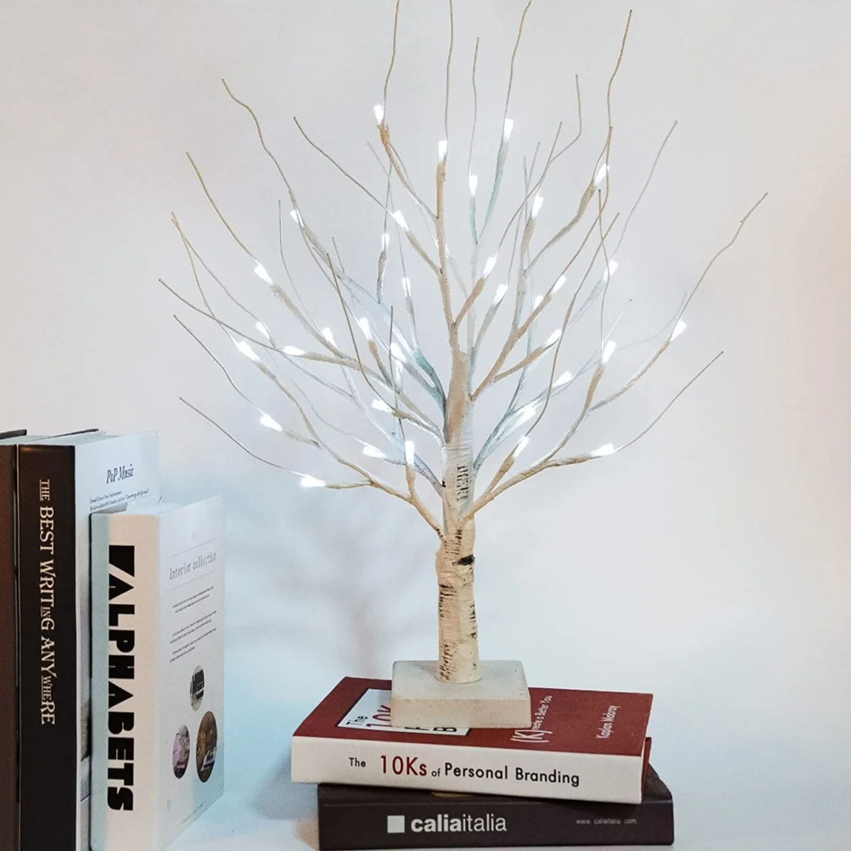 1pc 36LED White Birch Tree Artificial Branch Table Light with Adjustable Powered by 3AA or USB For Home Bedroom Festival Decor