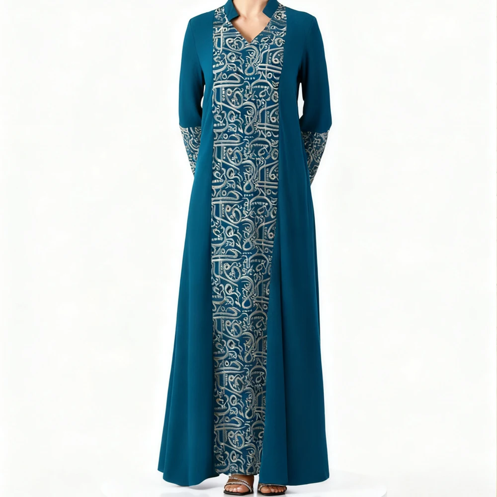 

2026 Eid Ramadan Muslim Women Dress Embroidery Abbayas Dubai Abayo Islam Jalabiya Kebaya Caftan Marocain Femme Robe Kaftan Gown