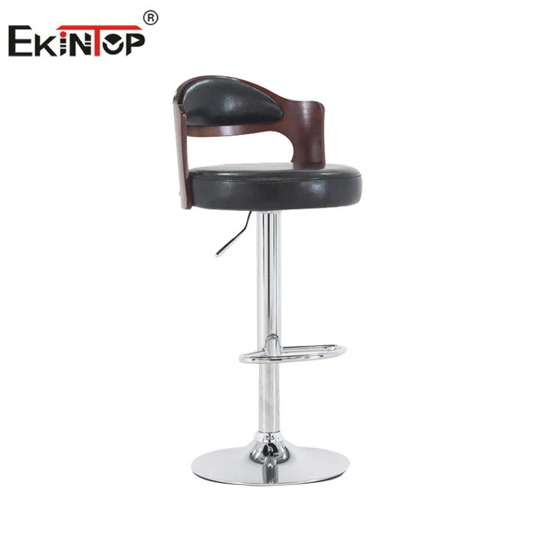 Ekintop bar Furniture Black bar Stool Leather High Chair for bar Table