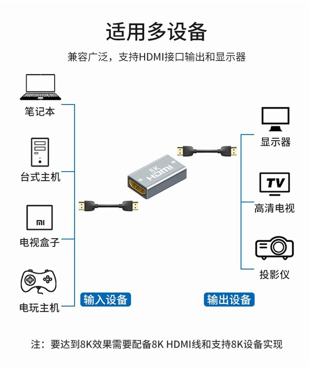 1Pcs for Monitor Notebook Projector Micro HDMI-compatible Female to Mini Male Adapter HD Connector Converter 4K@60hz Adapter