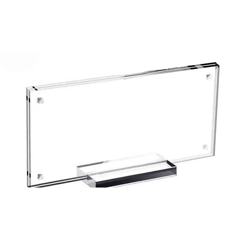 إطار عرض مكتبي من الأكريليك إطار الأوراق النقدية الشفافة ملصق عرض موقف بطاقة بريدية شهادات الأسعار العلامات إطار العرض