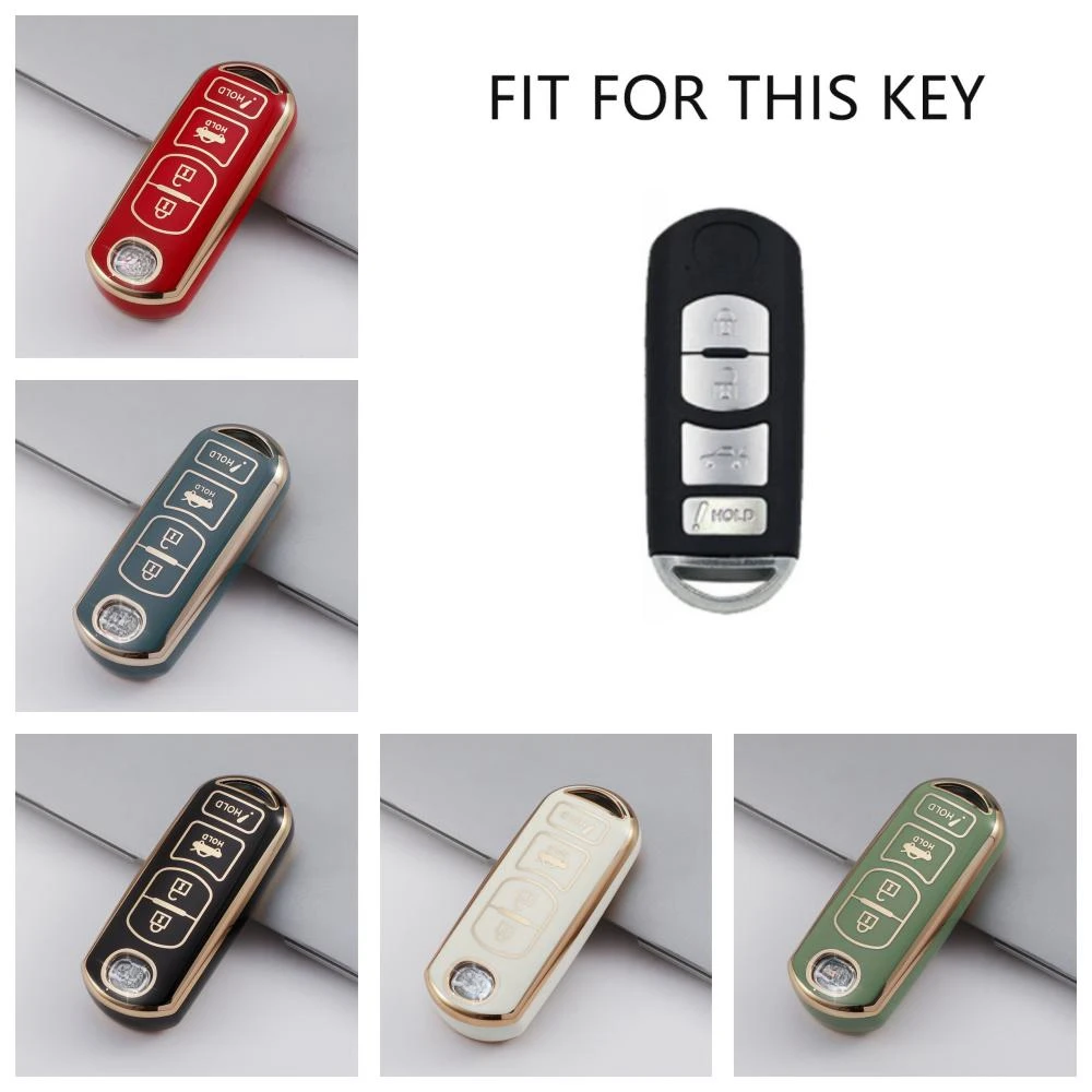 4 Buttons for Mazda 2 3 6 Demio Atenza Axela  CX-5 CX5 CX-3 CX7 CX-9 3 4 CX30 TPU Car Key Case  Key Protector Key Cover