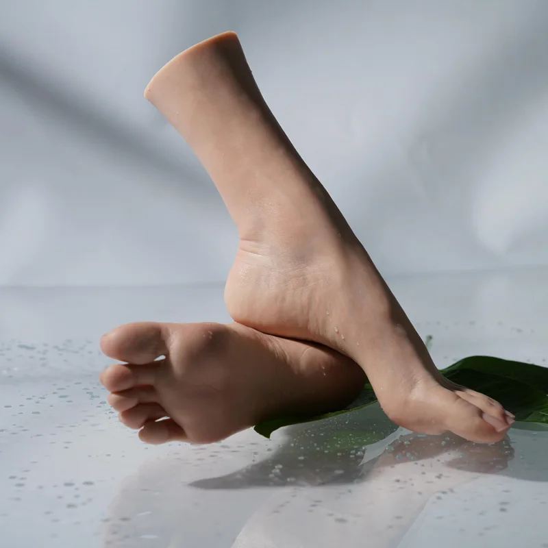 أنثى سيليكون القدم نموذج عالية محاكاة القدم الساق قالب للأقدام صنم الأحذية عرض الدعائم مجموعة فنية