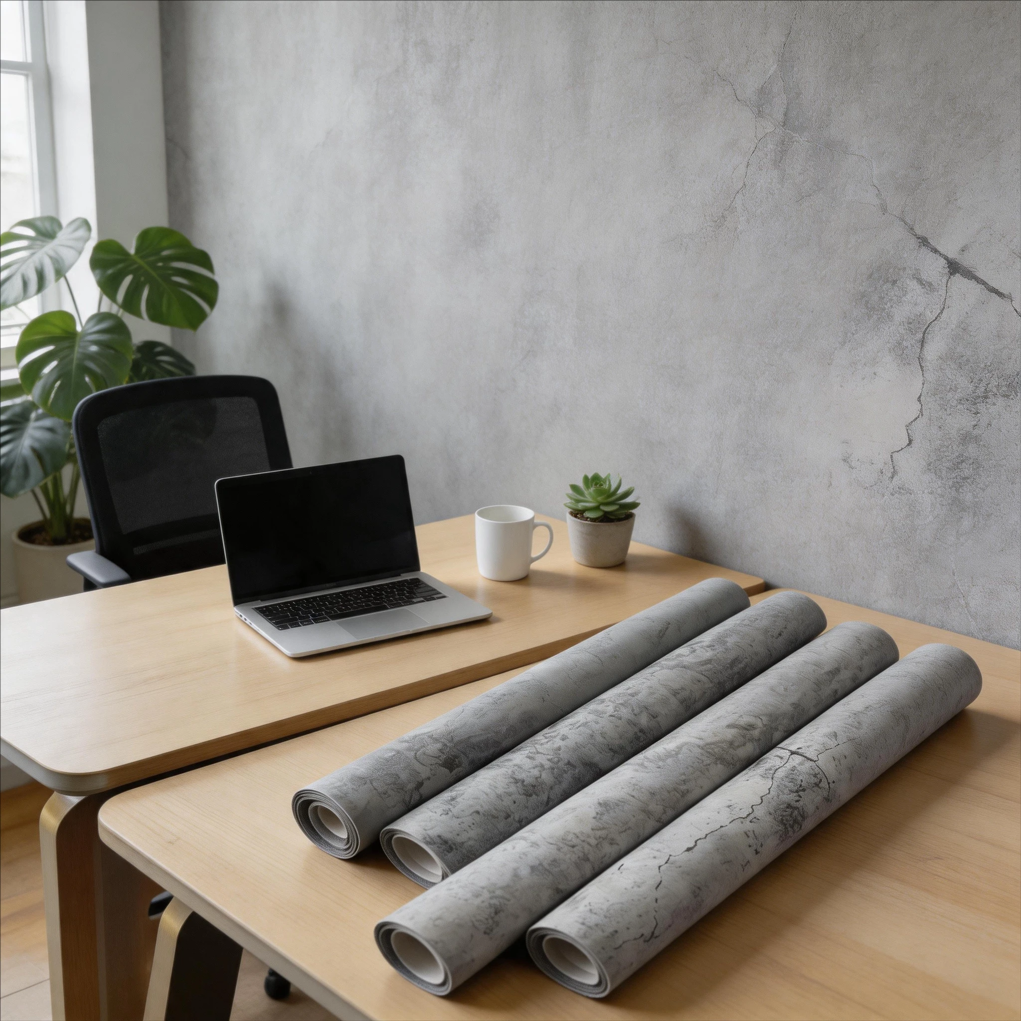 Matte Grey Marble Contact Paper – Waterproof Peel and Stick Wallpaper, Removable Self-Adhesive Vinyl for Bathroom Countertop, Va