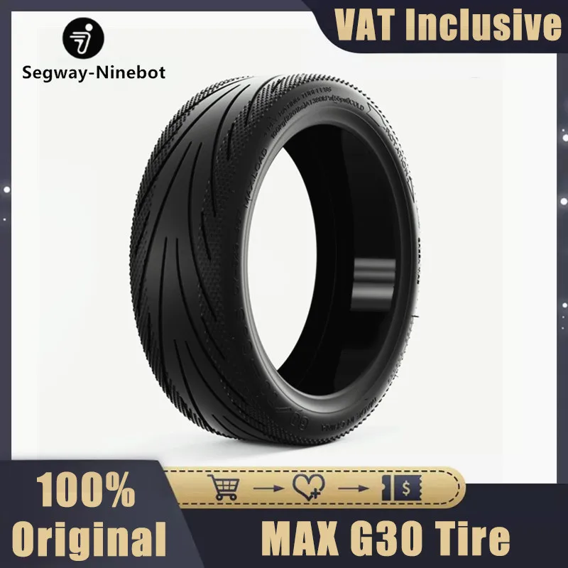 EU Stock Original Outer Tire for Segway-Ninebot MAX G30 Electric Scooter 10 Inch 60/70-6.5 Front Rear Tubeless Wheel Tire Parts