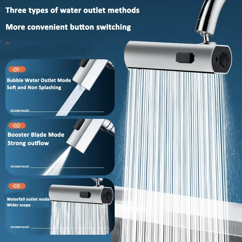1pcs Multifunctional Faucet Adapter Faucet Kitchen Bathroom Waterproof Splash Washbasin Faucet Sink Replacement Accessories