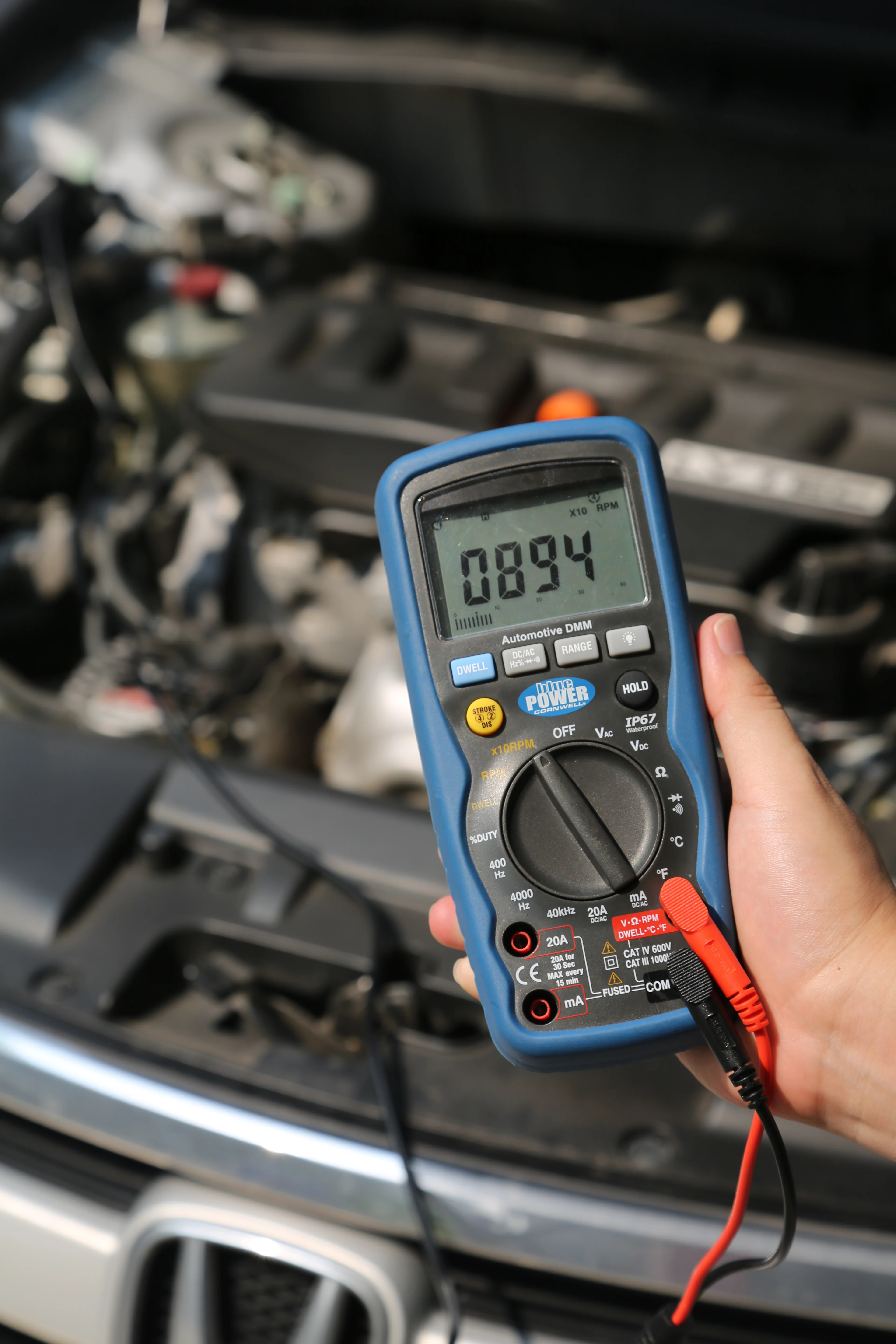 CEM AT-9906DIS 3200 with Analog Multi-functions Auto-ranging Automotive Digital Multimeter Featuring RPM Dustproof & Waterproof