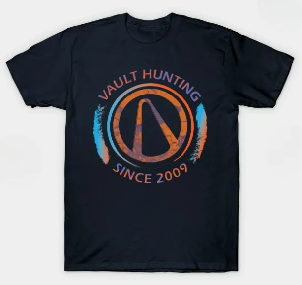 Borderlands -Vault Hunting Since 2009 T-Shirt Men's and Women's New Trend Casual Sports High Quality Cotton Short Sleeve T-Shirt