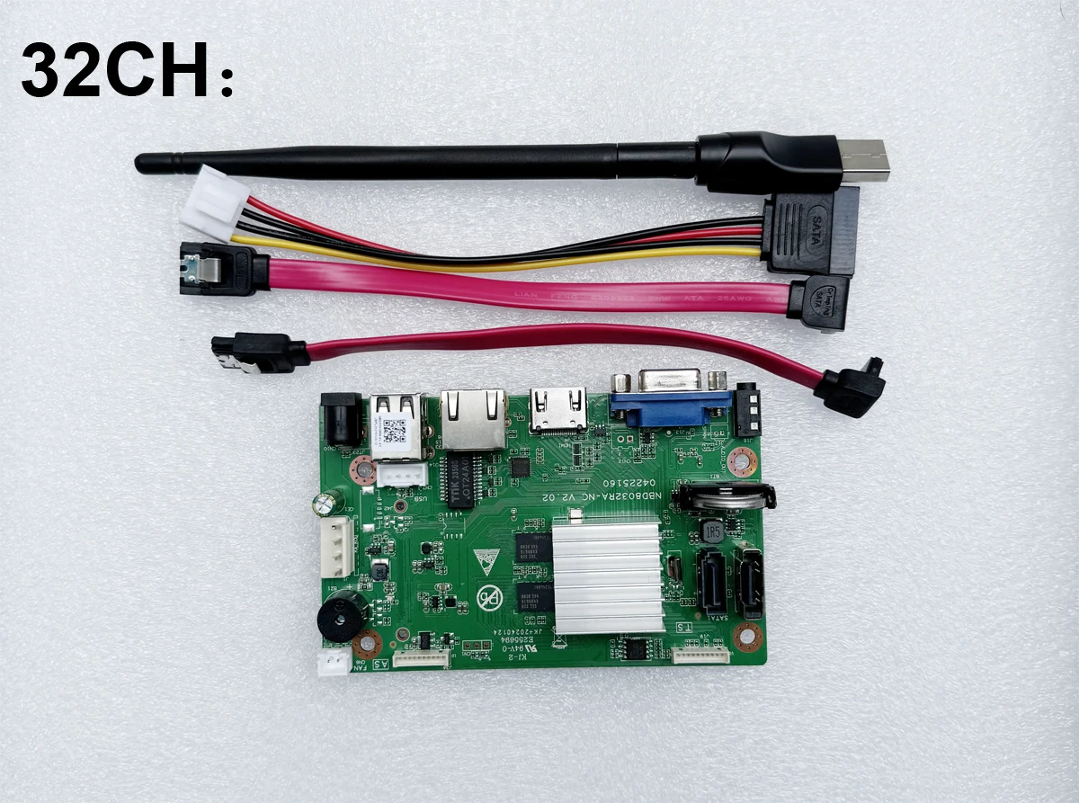 Face Detection SATA DC12V Audio XMeye H.265+ 8MP 4K 16CH 36 Channel Onvif WIFI CCTV DVR NVR Motherboard