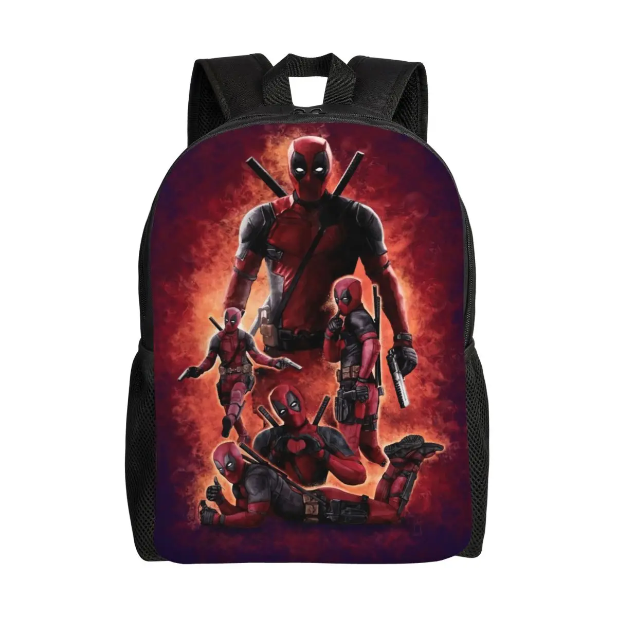 

Custom 3D Print Deadpool Hero Backpack for Boys Girls College School Travel Bags Women Men Bookbag Fits 15 Inch Laptop