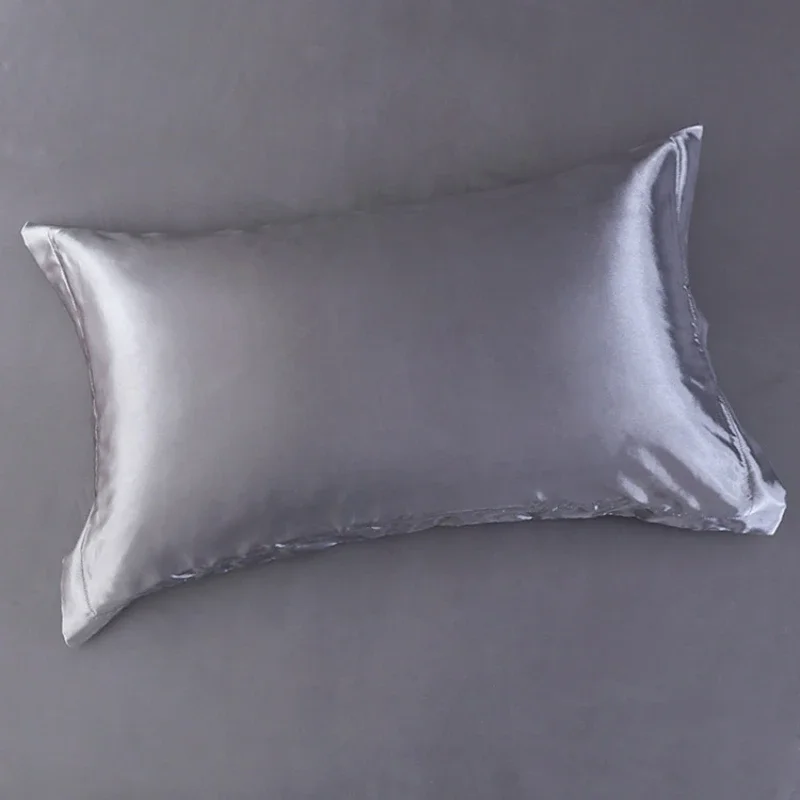 

Natural Mulberry Silk Pillowcase White Black Grey Khaki Sky Blue Pink Sliver Pillow Covers Luxury Customized Satin Cases