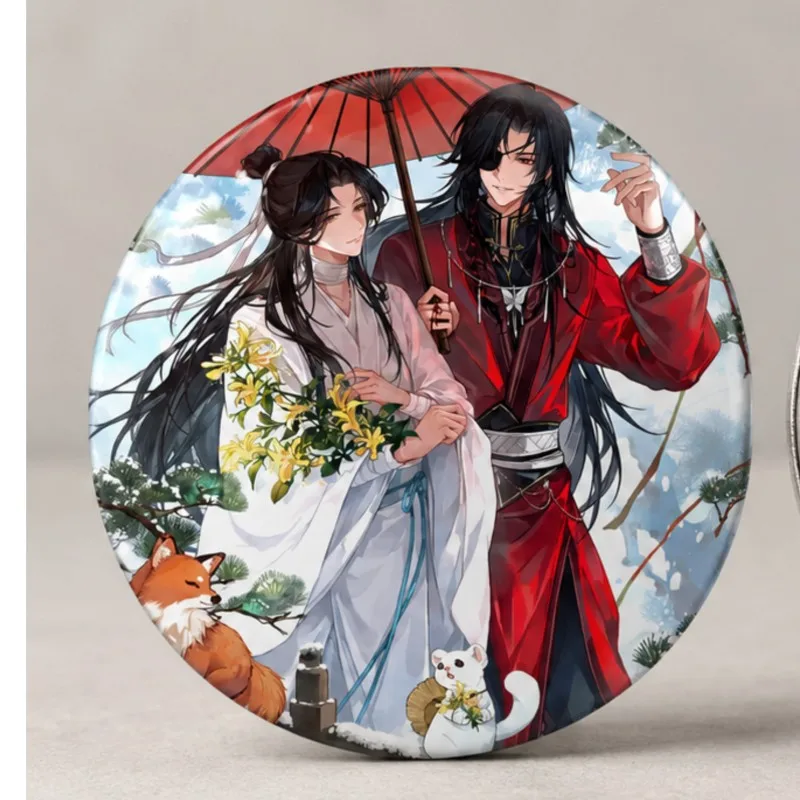 Heaven Official's Blessing Xie Lian Hua Cheng Button Pins Brooch 58mm Round Badge Decors Halloween Accessory Gifts Customized