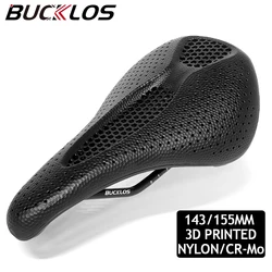 BUCKLOS 3D Printed Racing Bike Saddle 143MM 155MM Road Bicycle Seats Breathable Mountain Bike Saddle Honeycomb 3D Bike Seat