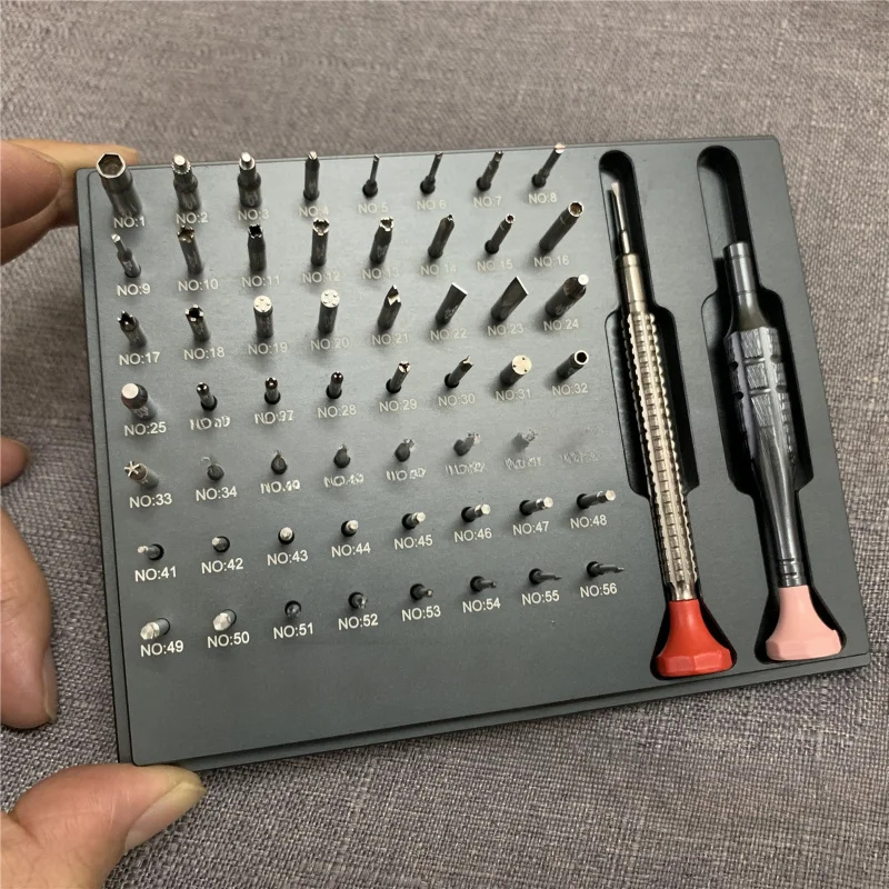 Watch repair tool Assortment of 56 Tips Stainless Steel Watch Screwdriver Set for Brand Watch Repair for watchmaker