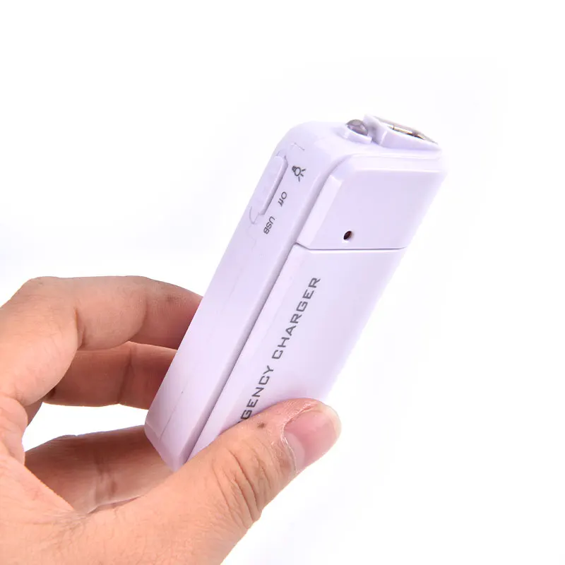 Universal Portable USB Emergency 2 AA Battery Extender Charger Power Bank Supply Box For iPhone Mobile Phone MP3 MP4 White Black