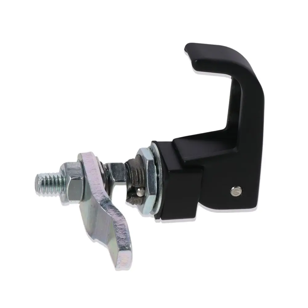 2 قطعة السلس الفولاذ المقاوم للصدأ رفع وتحول المزالج الأسود 2.5 "L X 2.1" واط ضغط مزلاج قابل للتعديل قبضة مقبض الباب #2