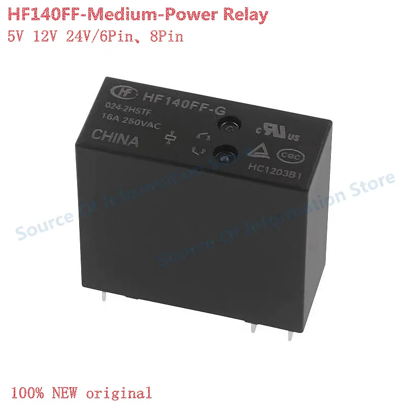 

5Pcs HF140FF-G-005/012/024-2HST -2ZST Power Relay 5V 12V 24V 6-Pin/8-Pin 10A 16A