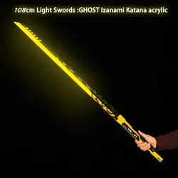 108cm Cyber Punk Light Swords Izanami Katana Acrylic Model Lightsaber Game Ghost Weapon Safe Coaplay Samurai Prop Toys Boy Gift