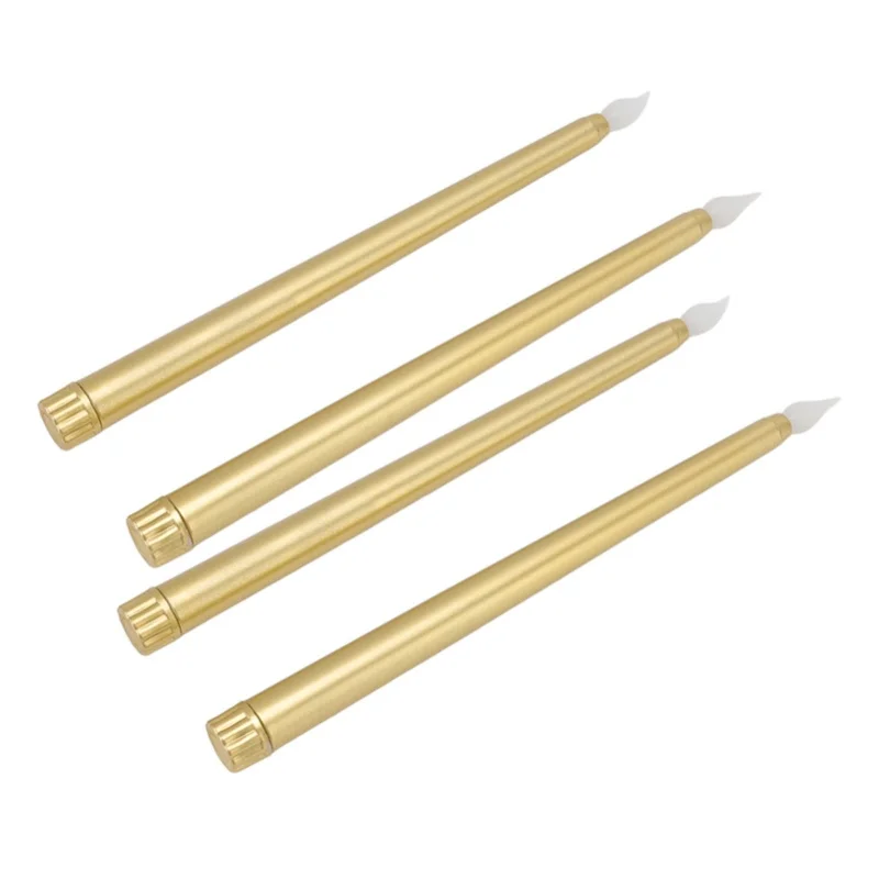 4 Pcs LED Candles Smoke Free Flameless Safe Environmentally Friendly Warm Light Electric LED Taper Candle White