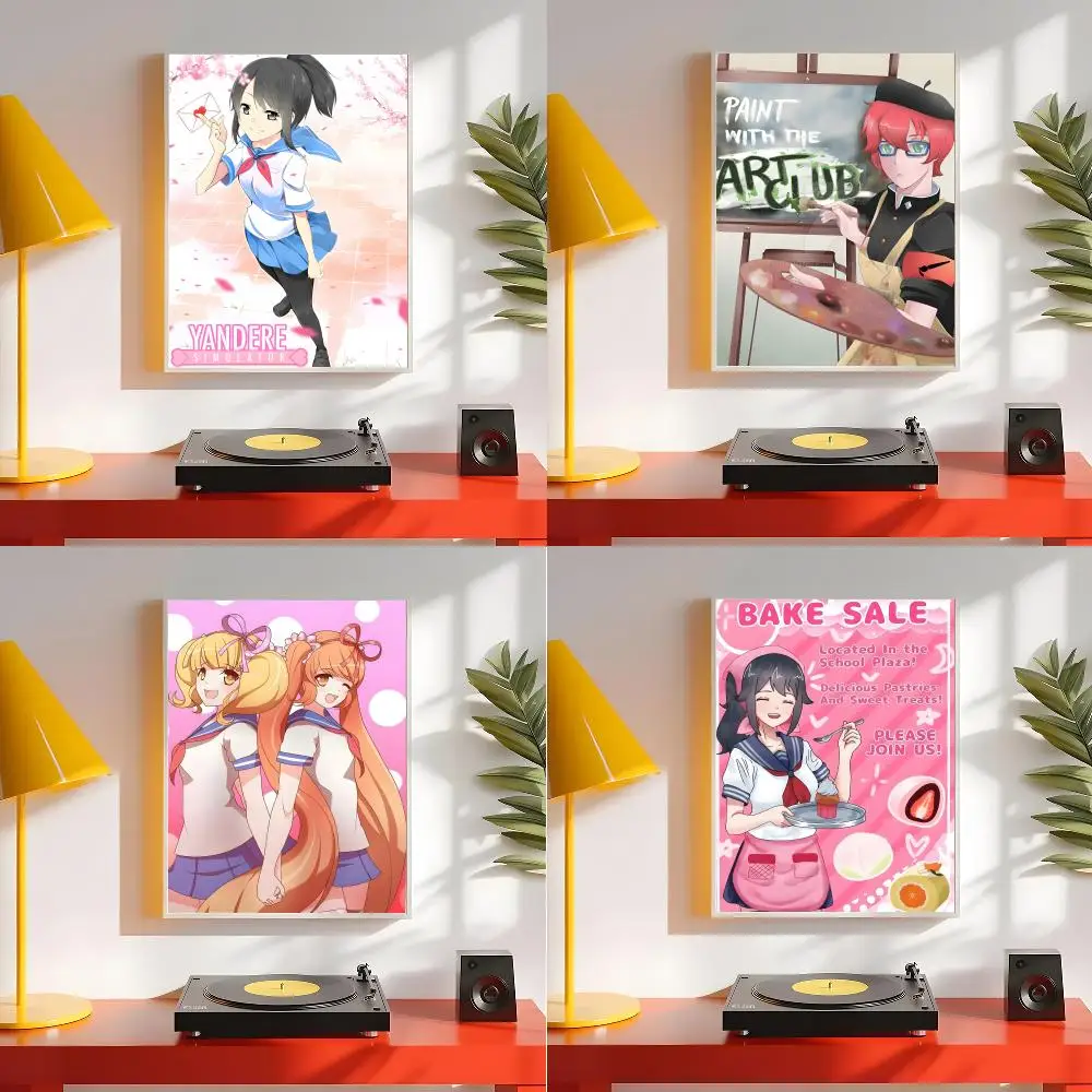Video Game Y-Yandere Simulator Poster Modern And Elegant Wall Stickers For Home Decor Living Room Dormitory Wall Art